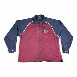 Vintage Tommy Hilfiger Shirt Adult EXTRA LARGE Red Blue Classics Zip Up 90s